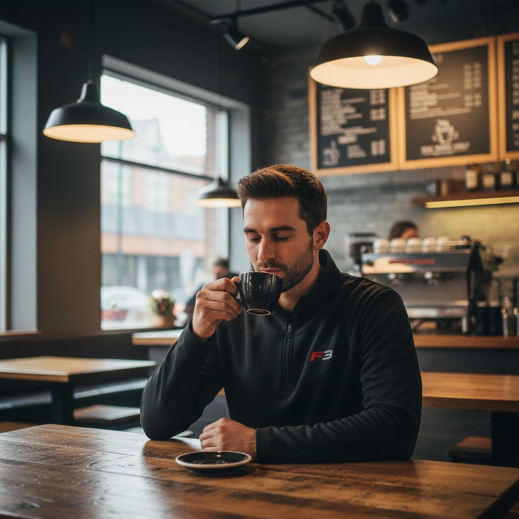 F3 BLACK QUARTER-ZIP PULLOVER